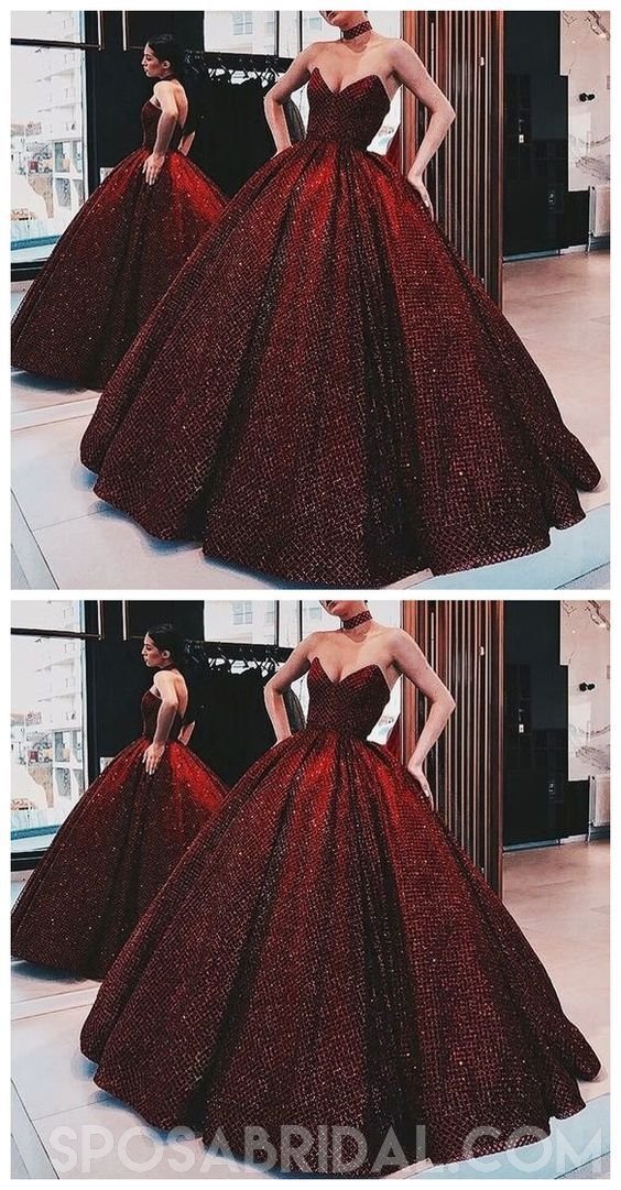 Maroon Sleeveless Emebellished Ball Gown – Trendy Divva