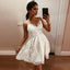 Charming Popular Cheap Spaghetti Straps Backless Homecoming Dresses with Lace Appliques ,BD0257