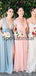 A-line Cheap Hot Sale Simple Long Beach Formal Bridesmaid Dresses WG842