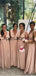 A-line Cheap Hot Sale Simple Long Beach Formal Bridesmaid Dresses WG842