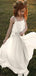 A-line Chiffon Ivory Simple Cheap Flower Girl Dresses, FG144