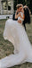 Vintage A-line Off the Shoulder Lace Romantic Long Wedding Dresses, WD0612