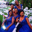 A-line Royal Blue Side Slit Lace Gorgeous Bridesmaid Dresses WG603