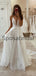 A-line Unique Vintage Modest  Wedding Dresses, Long Prom Dresses WD0415