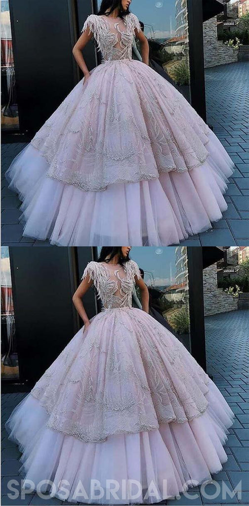 A-line Gorgeous Elegant High Quality  Custom Made Unique Design Prom Dresses, party queen dress, PD1076