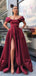A-line Off the Shoulder Sparkly Sequin Modest Simple Prom Dresses  PD1725