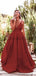 A-line Satin Spaghetti Straps Simple Formal Cheap Long Modest Prom Dresses PD1561