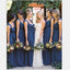 A-line Scoop Sleeveless Floor-Length Unique Design Cheap Ruffles Bridesmaid Dresses  , WG399 - SposaBridal