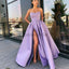 A-line Sleeveless Side Split Purple Popular Formal Long Modest Unique Prom Dresses PD1540