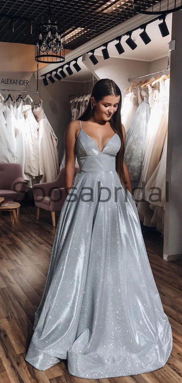 cheap silver dresses Black Girl Prom Dress Silver Beads Sequins Sexy Prom Dresses Cheap