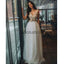 A-line V-Neck Bead Appliques Pretty Prom Dresses, Wedding Dresses PD2029