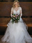 Attractive Top Lace Long Sleeves A-line Long Wedding Dresses WD0570