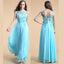 Blue A-line Pretty Cheap Party Evening Long Prom Dresses Online,PD0126