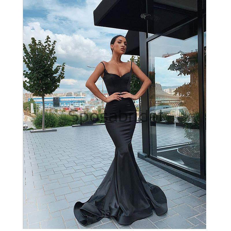 Black Strapless Prom Dresses Satin A-Line Evening Dress FD3147 – Viniodress