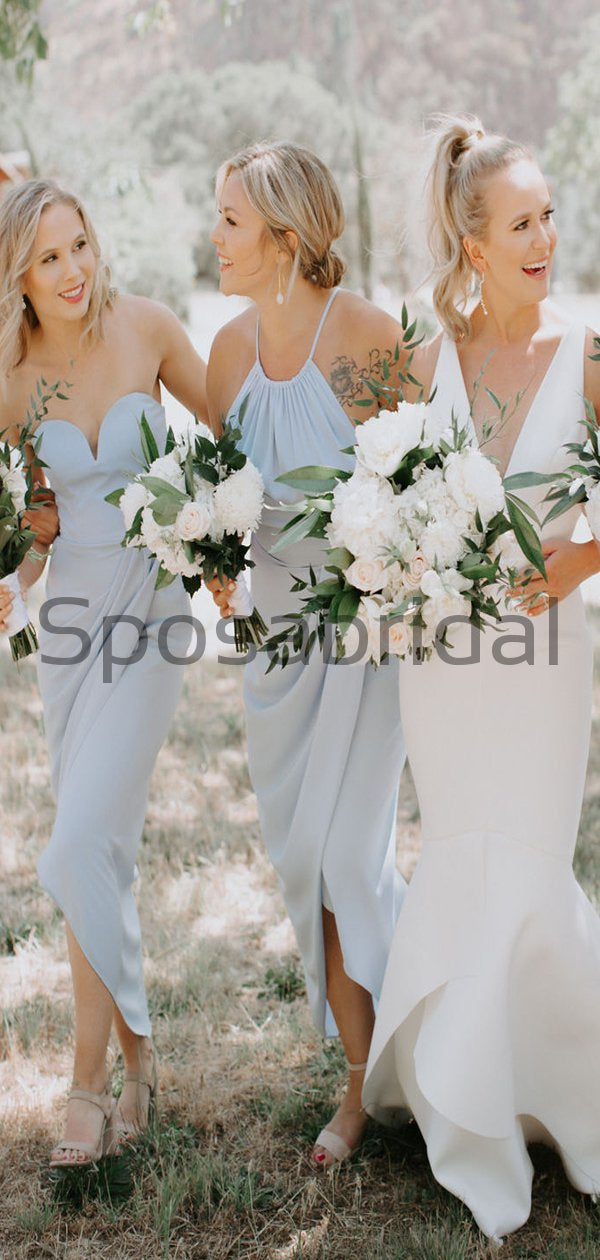 Blue Mismatched Short Beach Simple Popular Bridesmaid Dresses WG794 SposaBridal Blue Mismatched Short Beach Simple Popular Bridesmaid Dresses WG794 SposaBridal