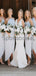 Blue Mismatched Short Beach Simple Popular Bridesmaid Dresses WG794
