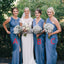 Blue Most Popular Hot Beach Long Bridesmaid Dresses WG807