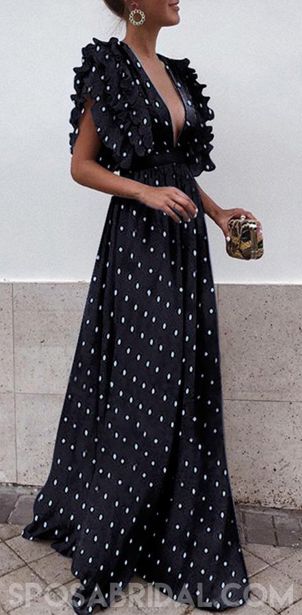 black boho prom dress Black Boho Plunging Lace Tulle Wedding Dress Light Ivory / Nude Pink