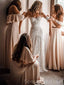 Chamring Unique Full Lace Beach Wedding Dresses, Romantic Elegant Wedding Gown, WD0352
