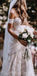 Chamring Unique Full Lace Beach Wedding Dresses, Romantic Elegant Wedding Gown, WD0352