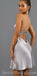 Sexy Silver Spaghetti Straps Simple Mermaid Cheap Short Homecomg Dresses, BD0408