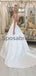 Charming Simple Satin A-line Elegant Modest Wedding Dresses WD0442