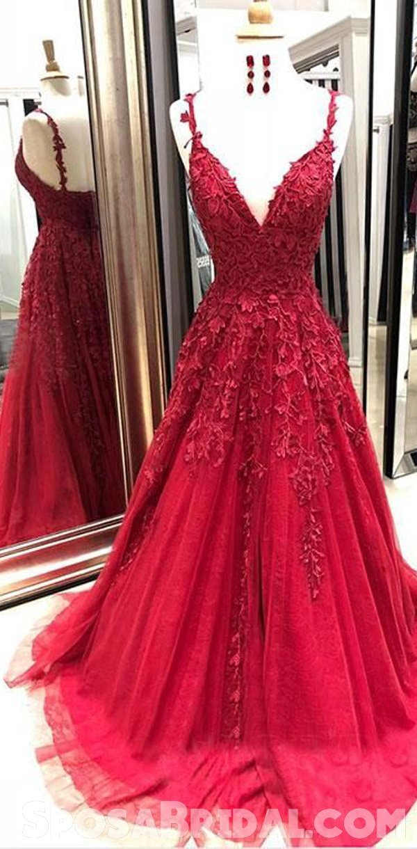 Charming A-line Modest V-neck Lace Appliques Pretty Hot Spring Long Po SposaBridal Charming A-line Modest V-neck Lace Appliques Pretty Hot Spring Long Po SposaBridal