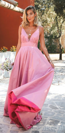 Charming Cheap Modest Spaghetti Straps Pretty High Quality Long Prom Dresses PD1251