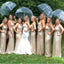 Charming Sequin Mermaid V-Neck Sparkly Gorgeous Short Long Romantic Bridesmaid Dresses, WG130