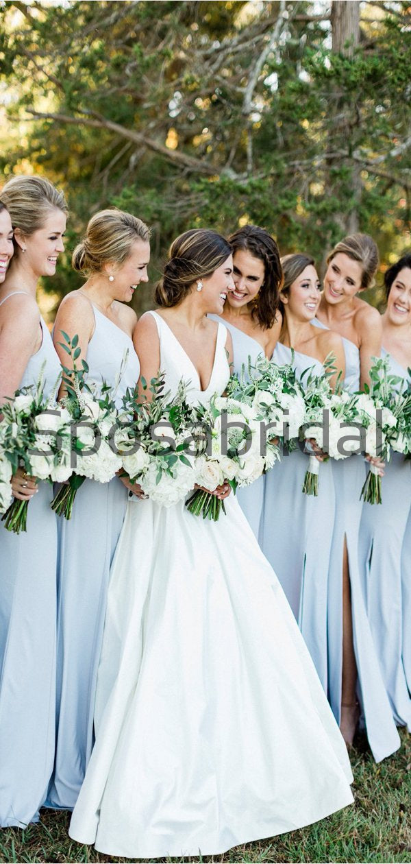 Cheap Baby Blue One Shoulder Simple Bridesmaid Dresses WG789 SposaBridal Cheap Baby Blue One Shoulder Simple Bridesmaid Dresses WG789 SposaBridal