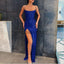 Cheap Spaghetti Straps Mermaid Royal Blue Sequin Long Prom Dresses PD2211