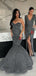 Cheap Gray Seqin Mermaid Simple Formal Modest Long Prom Dresses, Elegant Prom dress PD1621