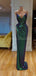Cheap Mismatched Sparkly Green Sequin Modest Formal Long Prom Dresses PD1430
