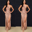 Cheap One Shoulder Side Split Sexy Soft Smple Custom Fashion Prom Dresses, PD0994