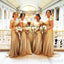 Cheap Sequin Sparkly Champagne  Long Elegant Best Sale Bridesmaid Dresses WG584