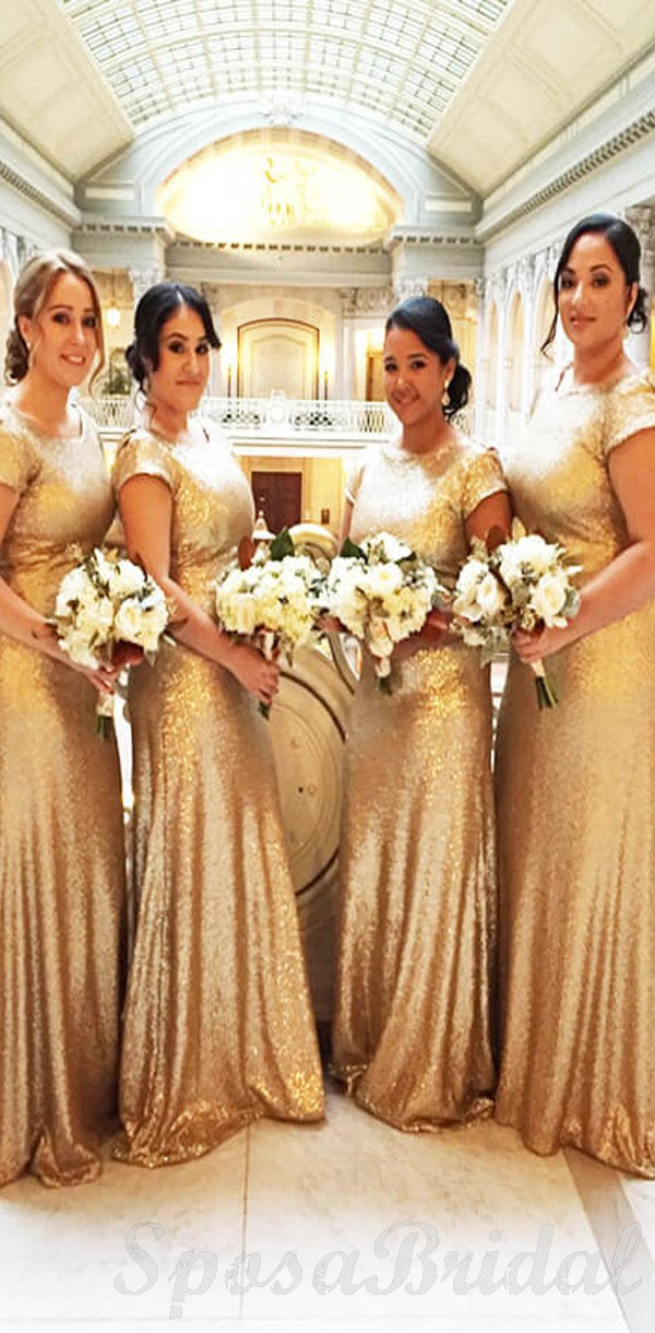 Cheap Sequin Sparkly Champagne Long Elegant Best Sale Bridesmaid Dress SposaBridal Cheap Sequin Sparkly Champagne Long Elegant Best Sale Bridesmaid Dress SposaBridal