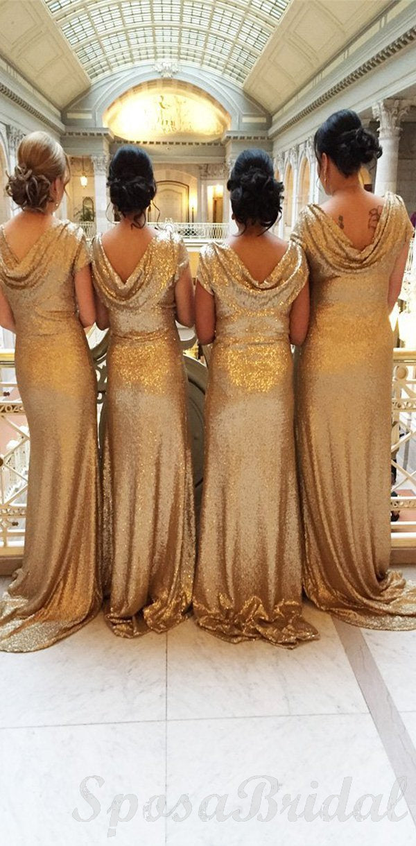 Cheap Sequin Sparkly Champagne Long Elegant Best Sale Bridesmaid Dress SposaBridal Cheap Sequin Sparkly Champagne Long Elegant Best Sale Bridesmaid Dress SposaBridal