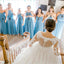 Chiffon Cheap  Modest Mismatched Long Pale Blue Custom Hot Sale High Quality Bridesmaid Dresses, WG272