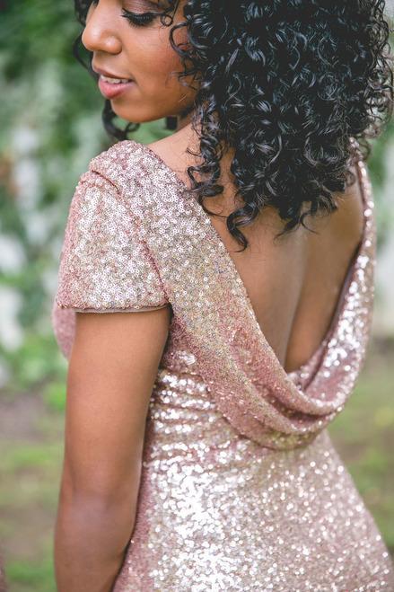 Sparkly Champaghe Gold Cheap Mismatched Sequin New Bridesmaid Dresses, SposaBridal Sparkly Champaghe Gold Cheap Mismatched Sequin New Bridesmaid Dresses, SposaBridal