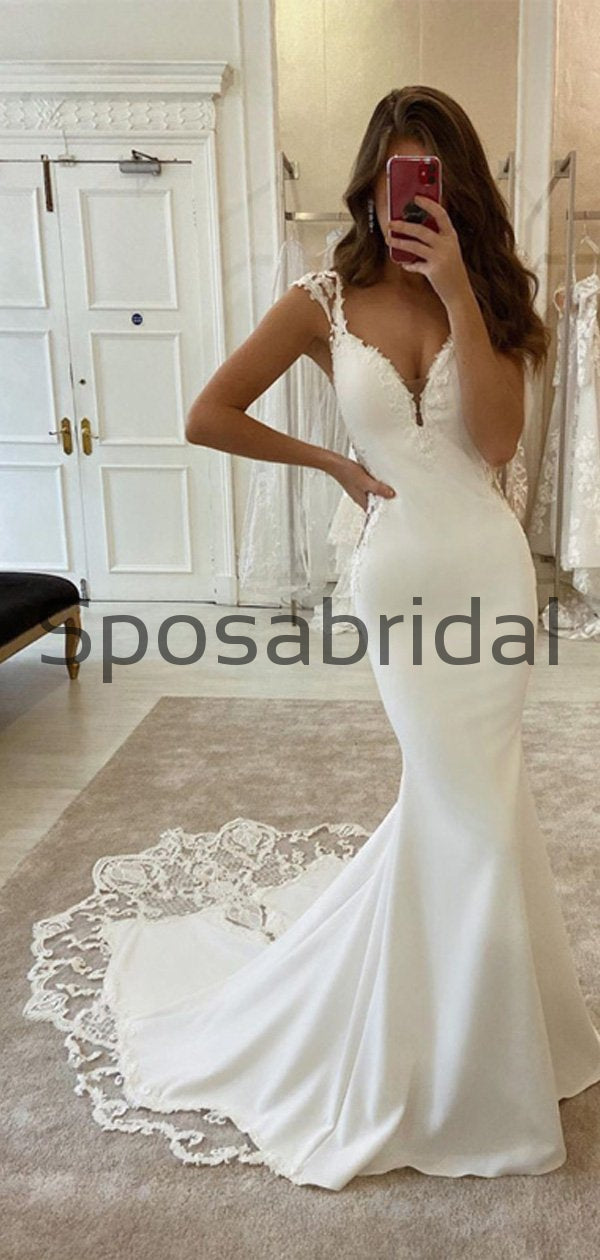 Country Vintage Mermaid Satin Elegant Wedding Dresses, Prom Dresses WD SposaBridal Country Vintage Mermaid Satin Elegant Wedding Dresses, Prom Dresses WD SposaBridal