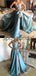 Custom One Shoulder Side Slit Satin A-line Long Formal Prom Dresses, Party Dress PD1875