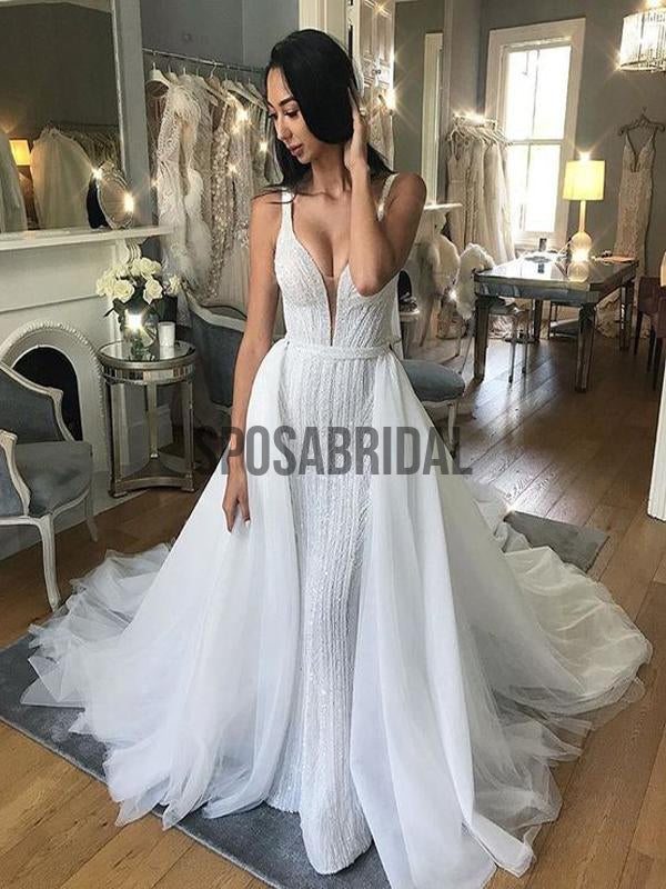 vintage sequin wedding dress Vintage Mermaid Sequin Long Wedding Dresses P1071 PreppyDress