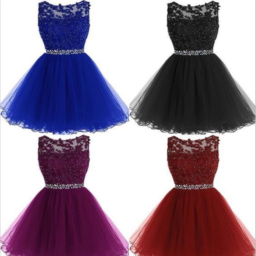A-Line Sleeveless Beads Tulle Short Colorful Free Custom Junior Homeco SposaBridal A-Line Sleeveless Beads Tulle Short Colorful Free Custom Junior Homeco SposaBridal