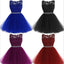 A-Line Sleeveless Beads Tulle Short Colorful Free Custom Junior Homecoming Dresses, BD00231
