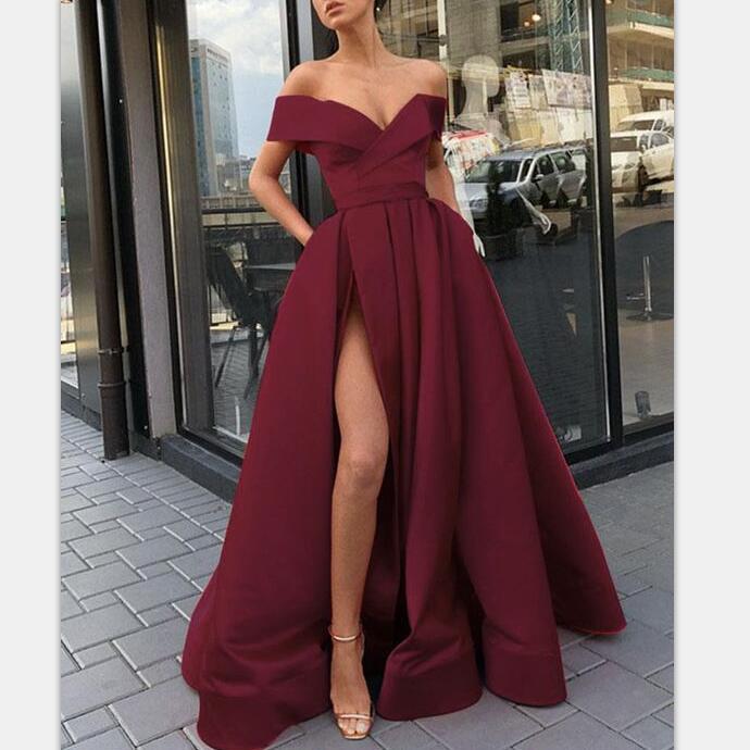 Women's Prom Dress Puff Sleeve Sweetheart Collar Mid-length Party Dresses  Simple Female Tulle A-line Gowns - Prom Dresses - AliExpress