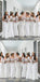 Floor-Length White Sleeveless Custom Chamring Custom Cheap Long Bridesmaid Dresses, WG544