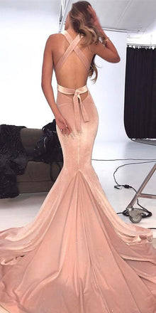 Velvet Prom Dresses, Mermaid Prom Dresses, Cross Back Prom Dresses, Prom Dresses, PD0602