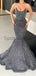 Gray Mermaid Sleeveless Elegant Formal Cheap Modest Long Prom Dresses, evening dresses PD1592
