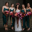 Green Short Straps Simple Popular Bridesmaid Dresses WG768