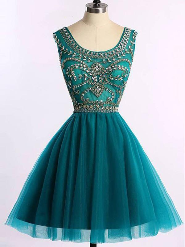 Custom Cute Green Beaded Short Homecoming Dresses Online, CM532 SposaBridal Custom Cute Green Beaded Short Homecoming Dresses Online, CM532 SposaBridal